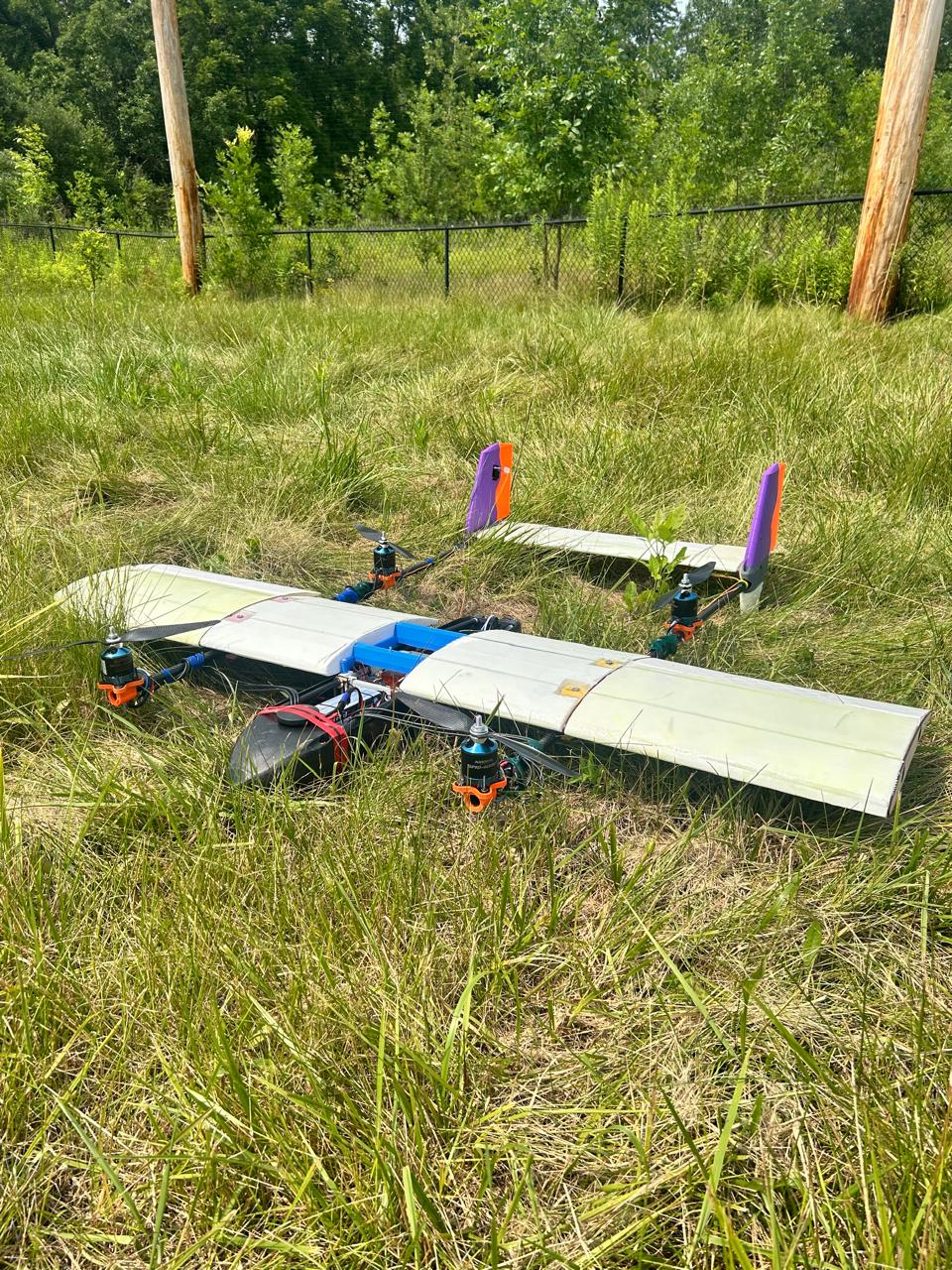 VTOL aircraft prototype in the outdoor test area